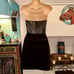 MASON 698 LEATHER BUSTIER SEXY BODYCON MINI DRESS 0
