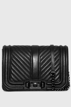Rebecca Minkoff Chevron Quilted Small Love Crossbody