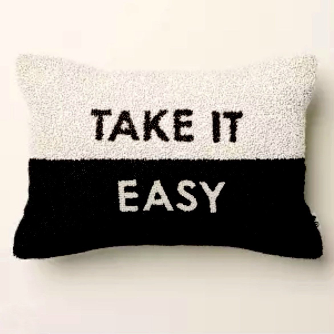 NWT kate spade x Target “Take it Easy” Beaded B&W Color-block Throw Pillow