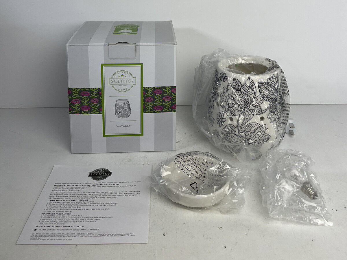 Scentsy Reimagine Retired Color-It-Yourself Wax Warmer New in Box Butterflies
