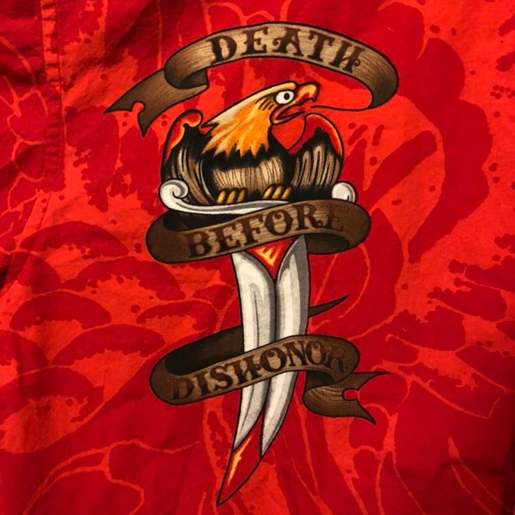 vintage jersey shore-style,Y2K Ed Hardy long sleeve button up