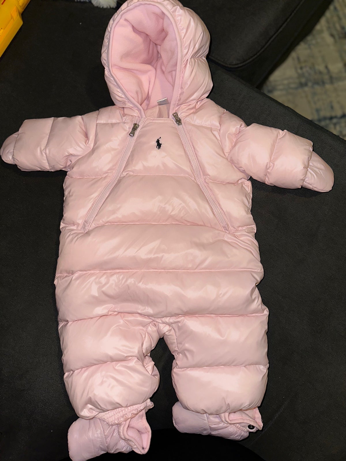 Baby Girl Polo Snowsuit