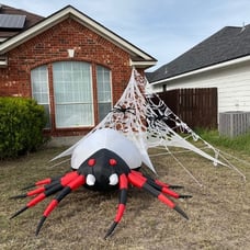 5 FT Width Halloween Inflatable Spider Outdoor Decoration with Magic Light