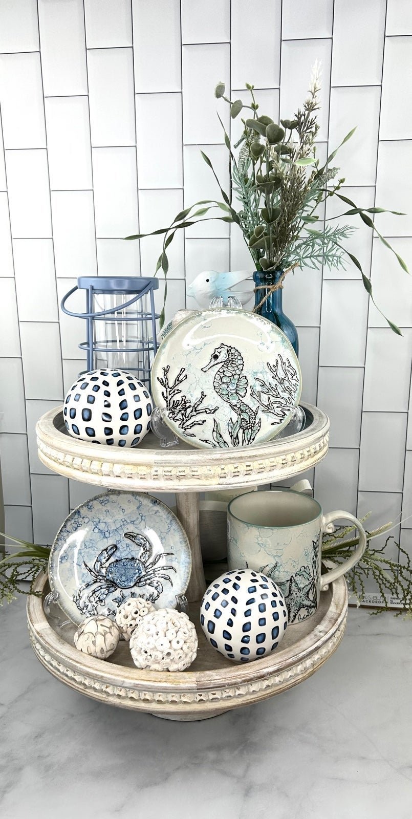Coastal Beach Summer Tier Tray Decor Summer New