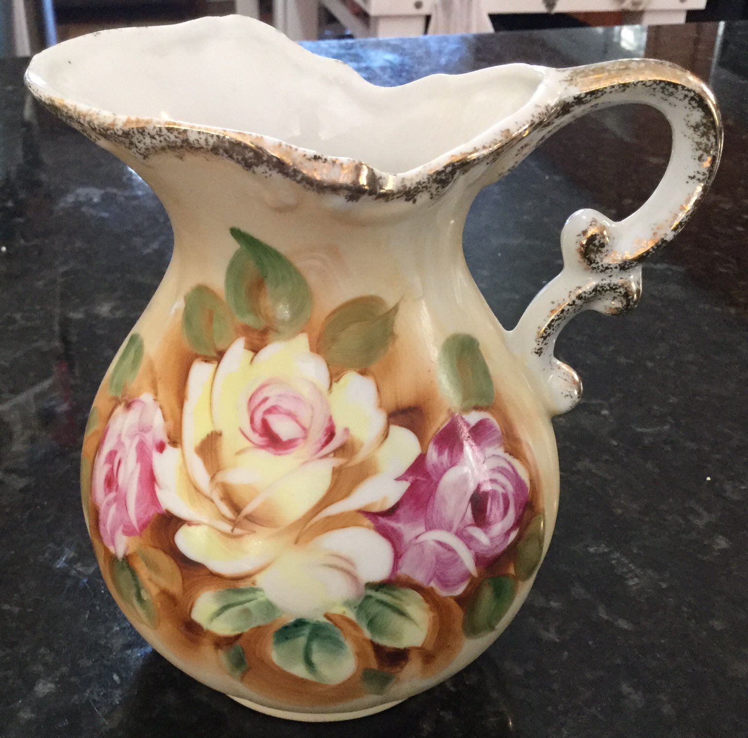 Vintage hand painted pitcher