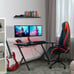 Fire Storm Gaming Desk, Black with 24