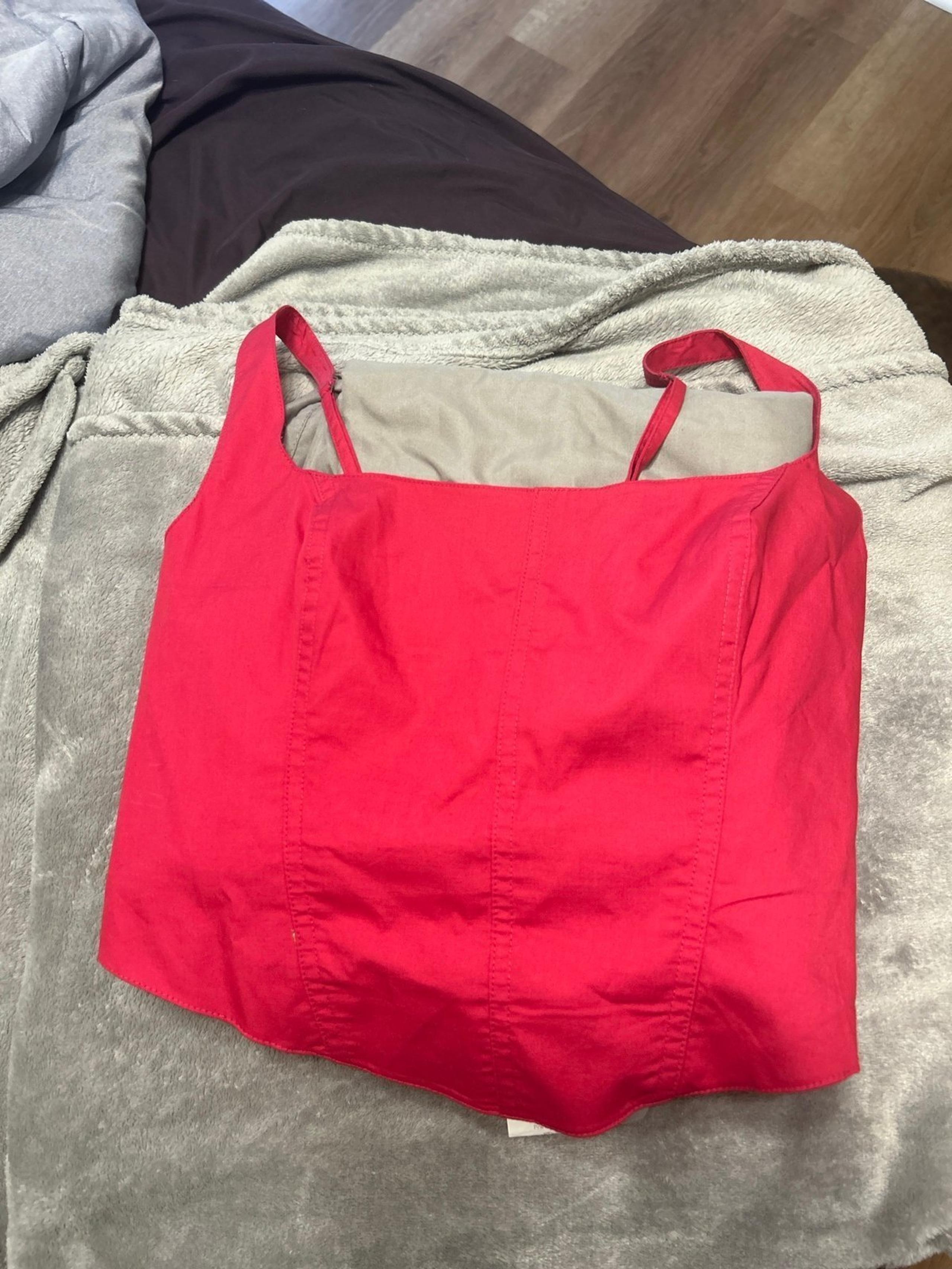 Abercrombie & Fitch Cropped Corset Top Pink