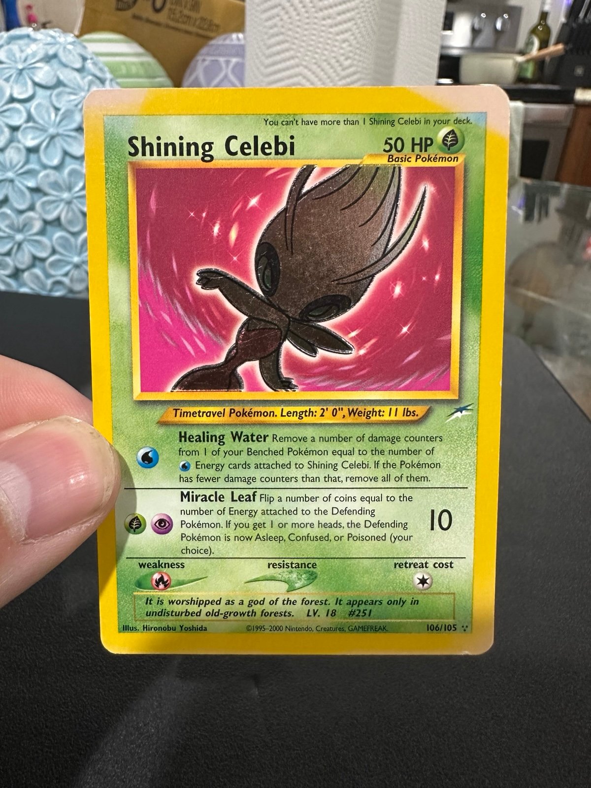 Pokemon Shining Celebi Neo Destiny 106/105 Sun Fade Error LP-