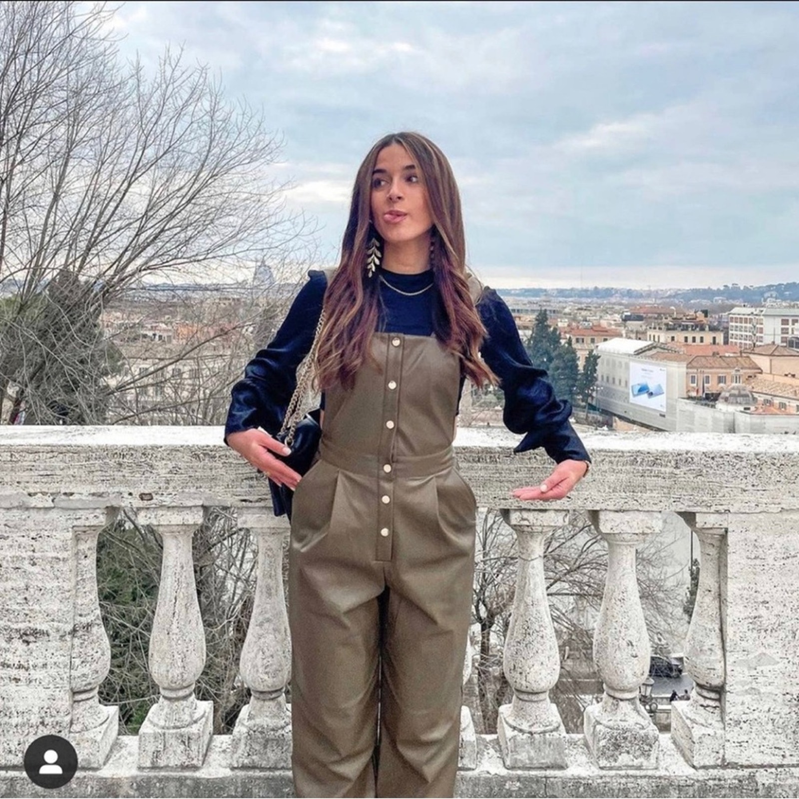 ZARA BLOGGER FAVORITE FAUX LEATHER LONG JUMPSUIT KHAKI