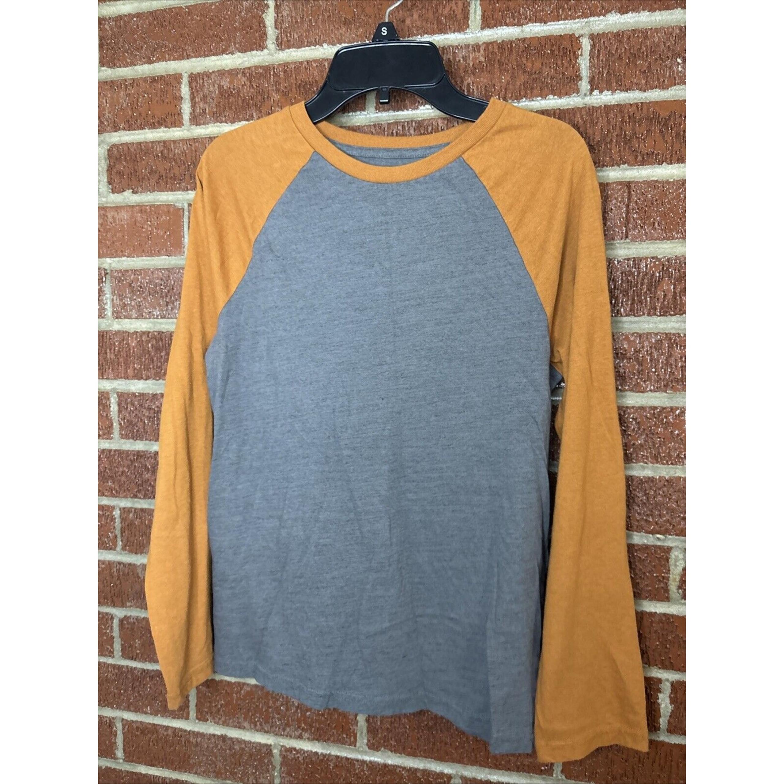 Sonoma Boys Shirt Raglan Orange Gray Large