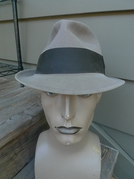Size 7 1/8 ** Awesome 1950s Fur Felt Stetson Fedora