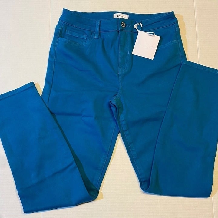 Pistola‎ Jennifer Oslo Skinny Jeans Belize Blue High Waisted Colorful Streetwear