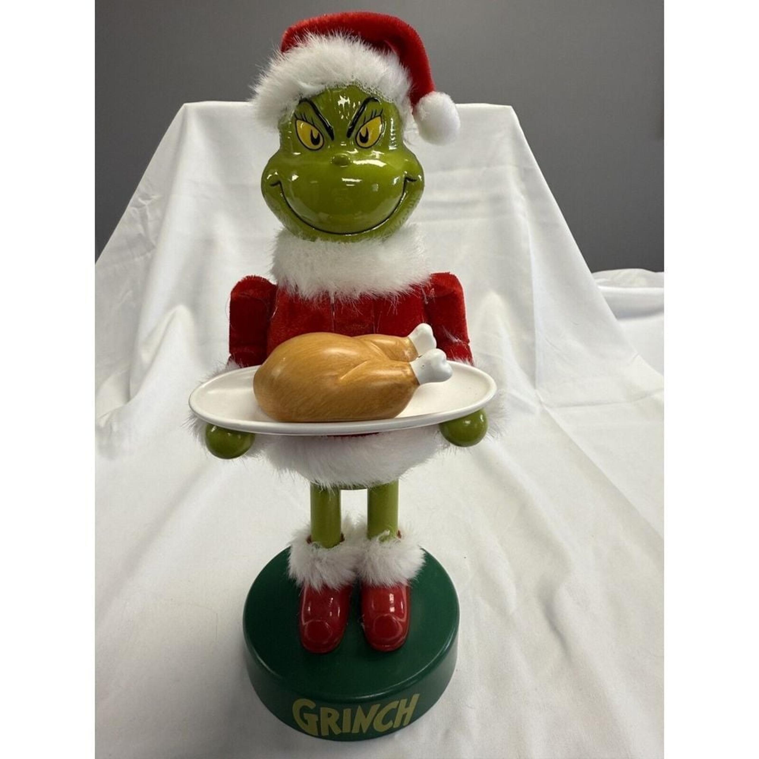 Grinch Nutcracker Holiday Decoration Festive Wooden Toy Collectible 11 Inch