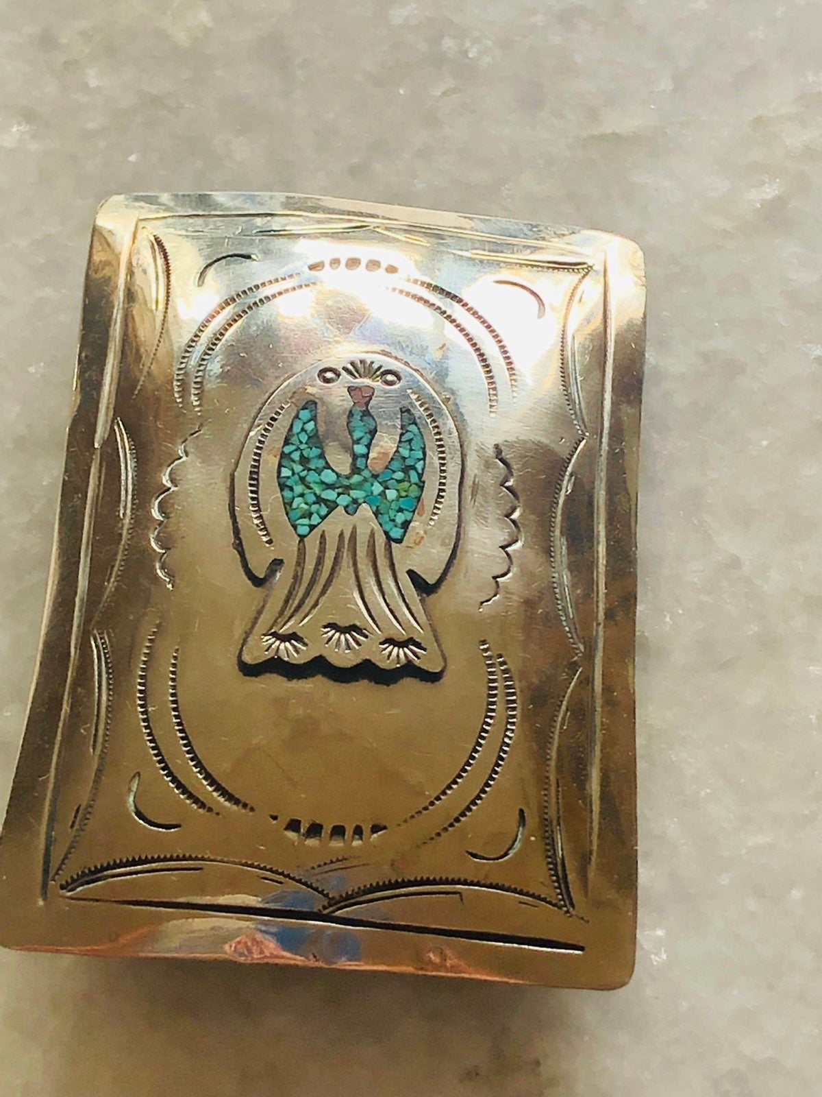 Native Indian Nickle Silver BELT BUCKLE