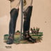 Frederik Elminger 1959 American Dragoon Wooden Litho 12x7 Inches