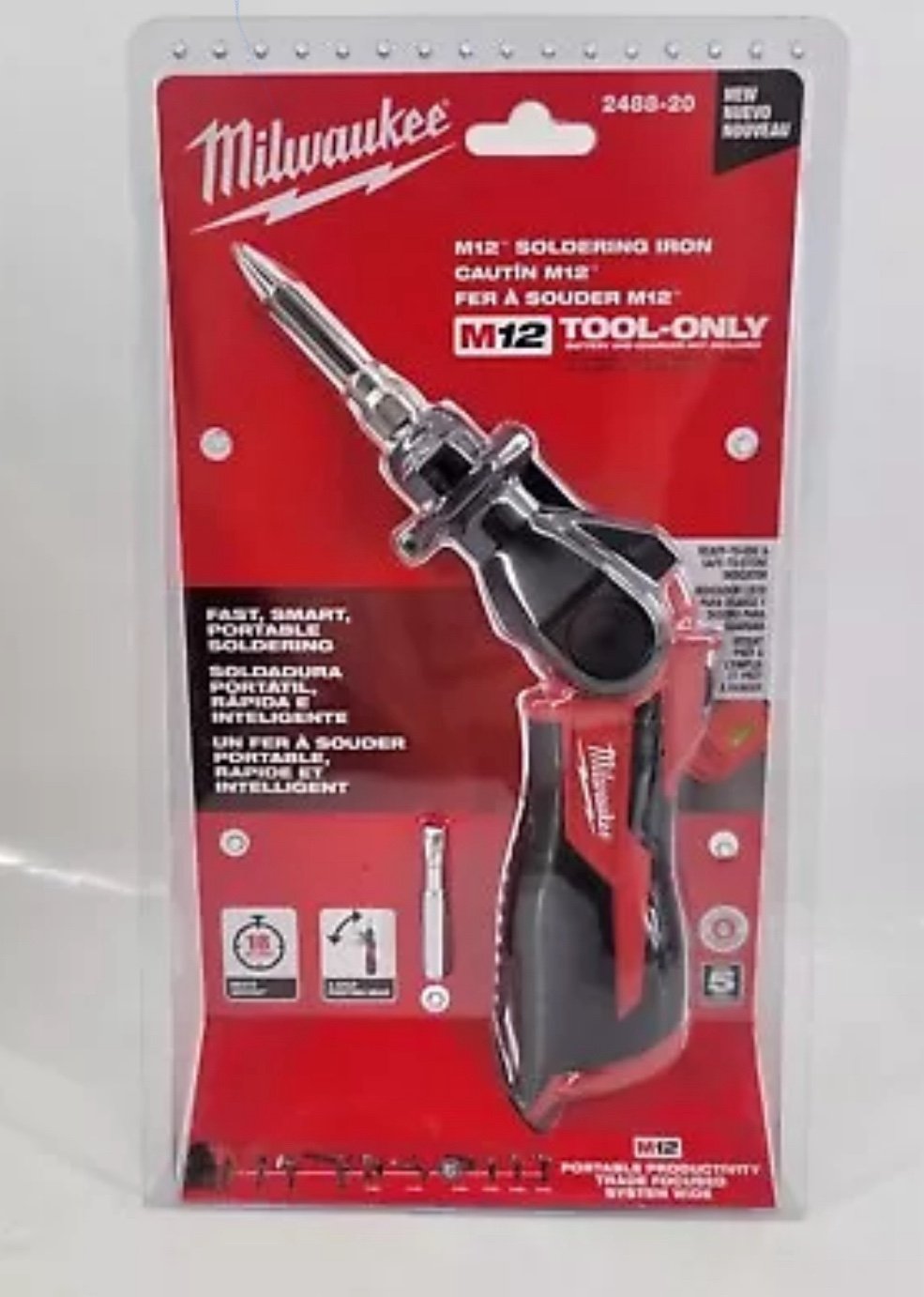 Milwaukee M12 Cordless Soldering Iron 2488-20 Tool Only - Brand New Sealed