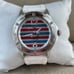 Juicy Couture Women Wristwatch White Rubber Band USA flag color Face Crystal Acc