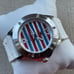 Juicy Couture Women Wristwatch White Rubber Band USA flag color Face Crystal Acc