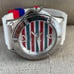 Juicy Couture Women Wristwatch White Rubber Band USA flag color Face Crystal Acc