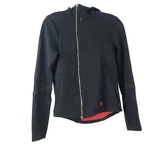 Chrome Women's Black Merino Wool Long Sleeve Thermal Full Zip Hoodie Size XS