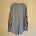 Free People Feeling Magical Grey Red Yellow Striped Crochet Collar Slouchy Top S