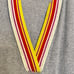 Free People Feeling Magical Grey Red Yellow Striped Crochet Collar Slouchy Top S