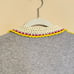 Free People Feeling Magical Grey Red Yellow Striped Crochet Collar Slouchy Top S