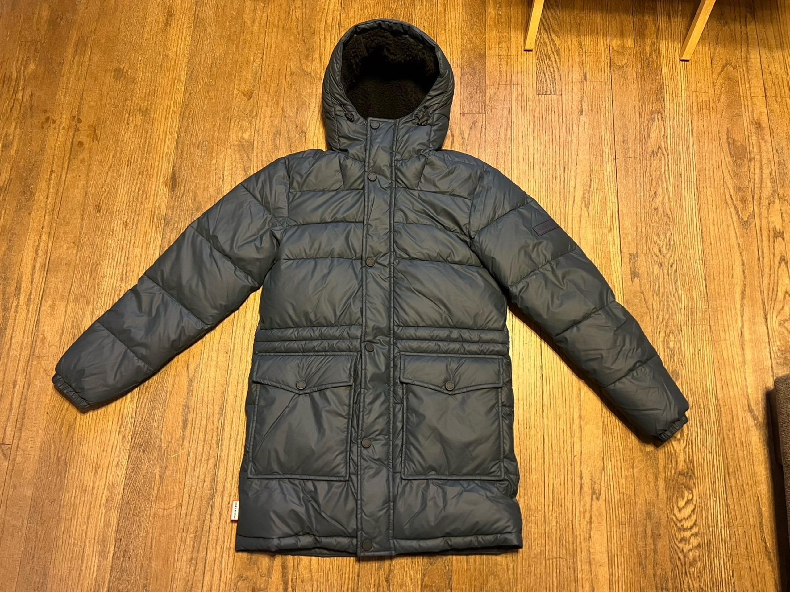 NWT Hunter INTREPID Long Insulated Puffer Coat Parka Meadow Navy men's Size XS