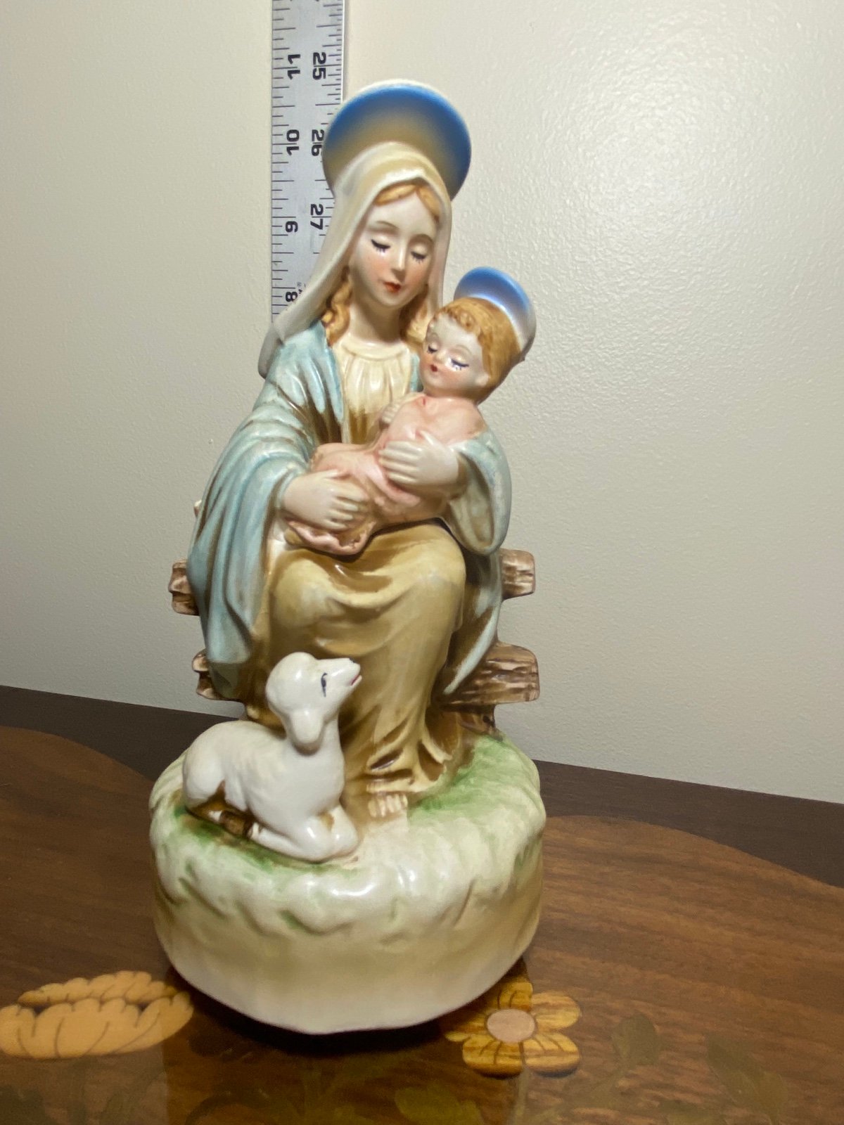 Vintage Josef’s Originals Mary & Jesus Nativity Music Box