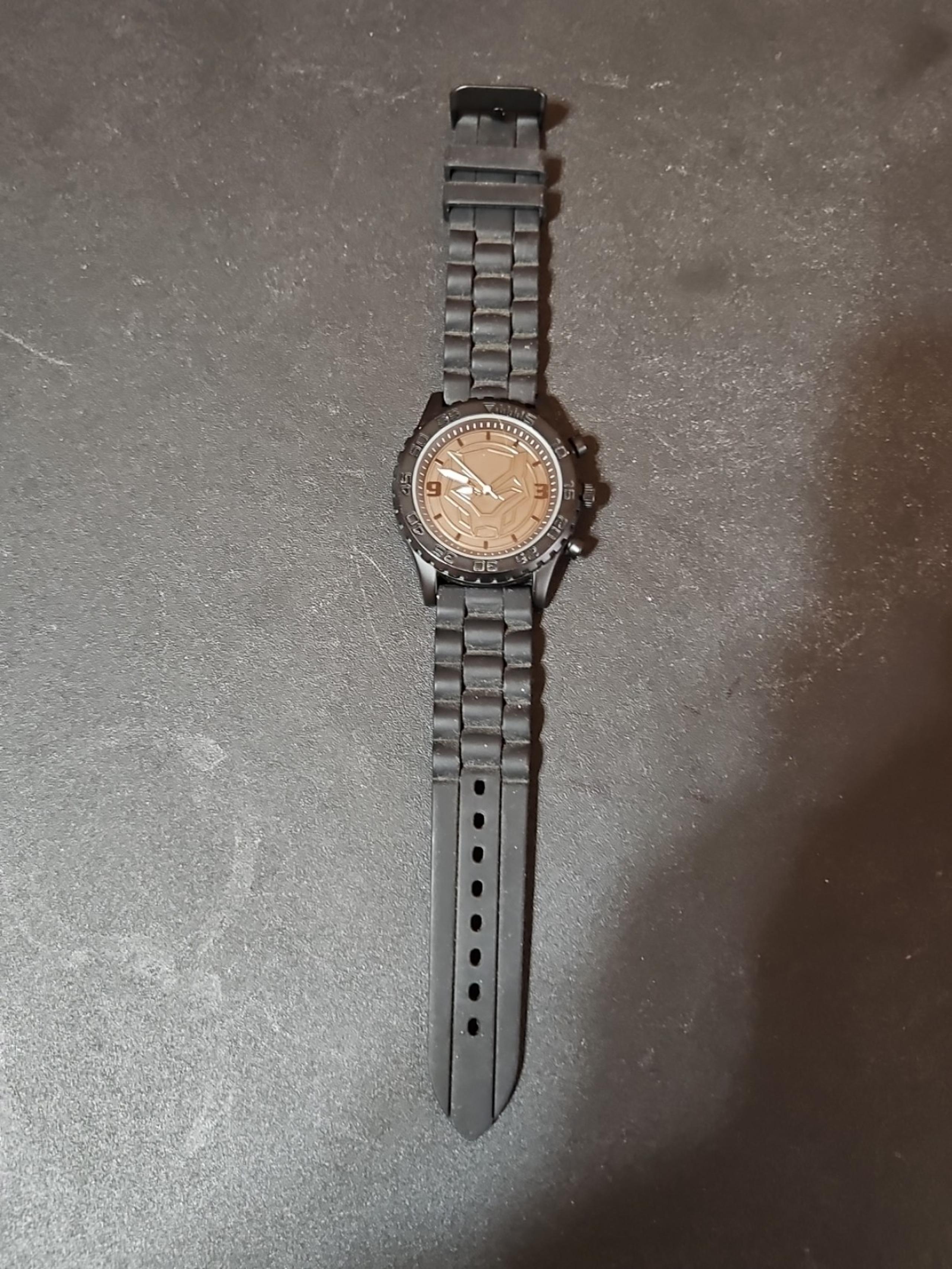 Mens Marvel Black Panther Quartz Watch by Accutime BPM9000WM