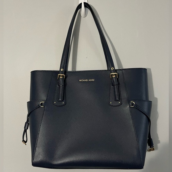 Michael Kors Saffiano Leather 2 Strap Tote w/Gold Hardware