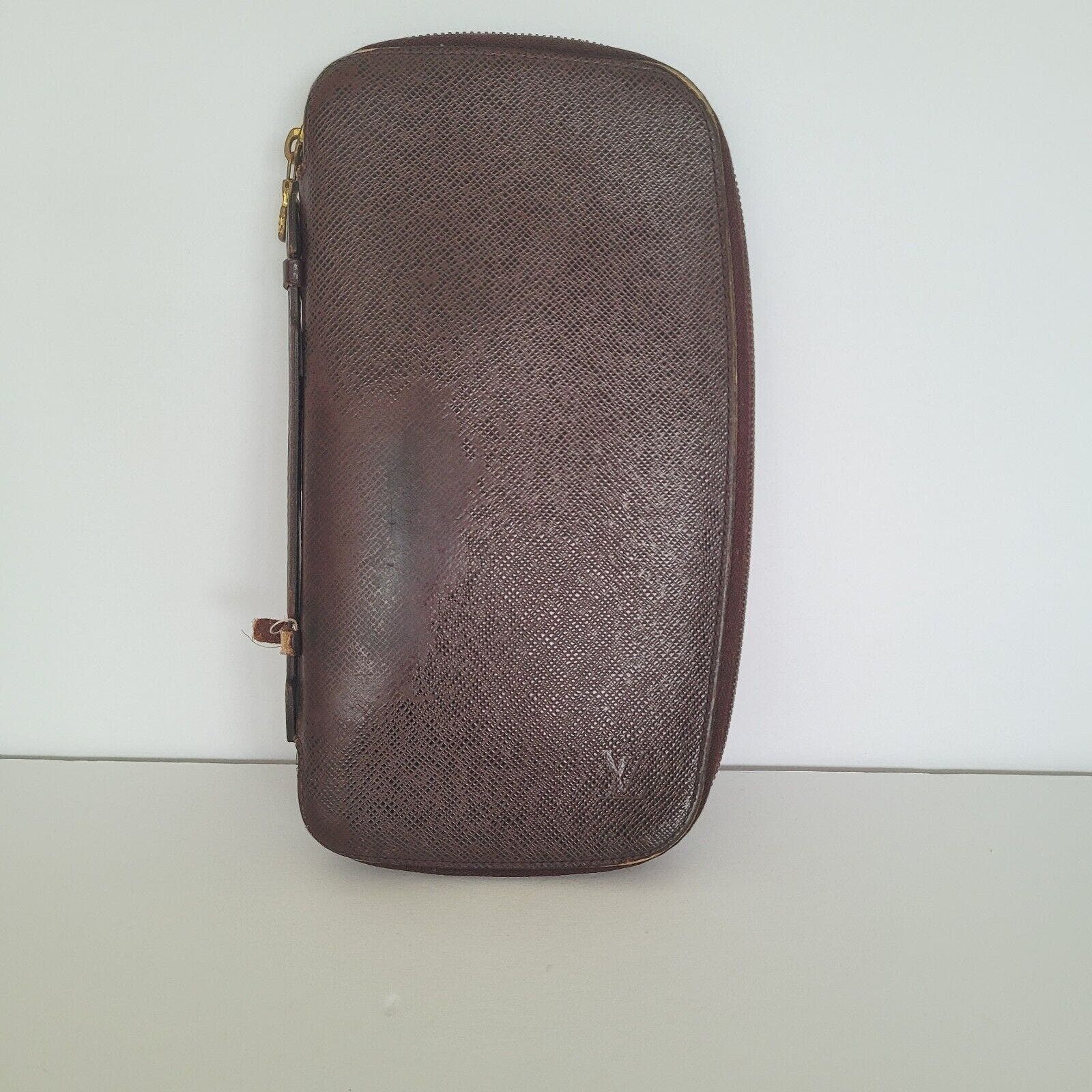 LOUIS VUITTON LV Brown Zip Around Wallet Organizer Atoll Large Clutch Unisex