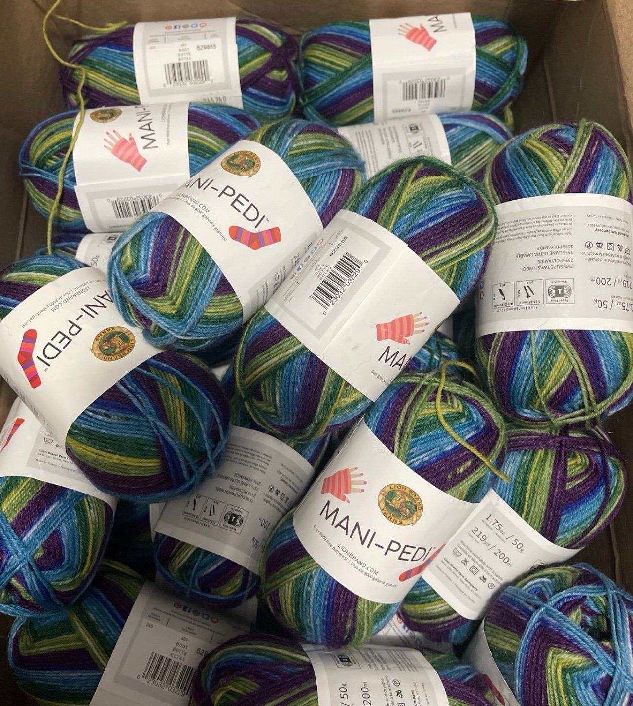 Lion Brand Mani-Pedi yarn lot of 6