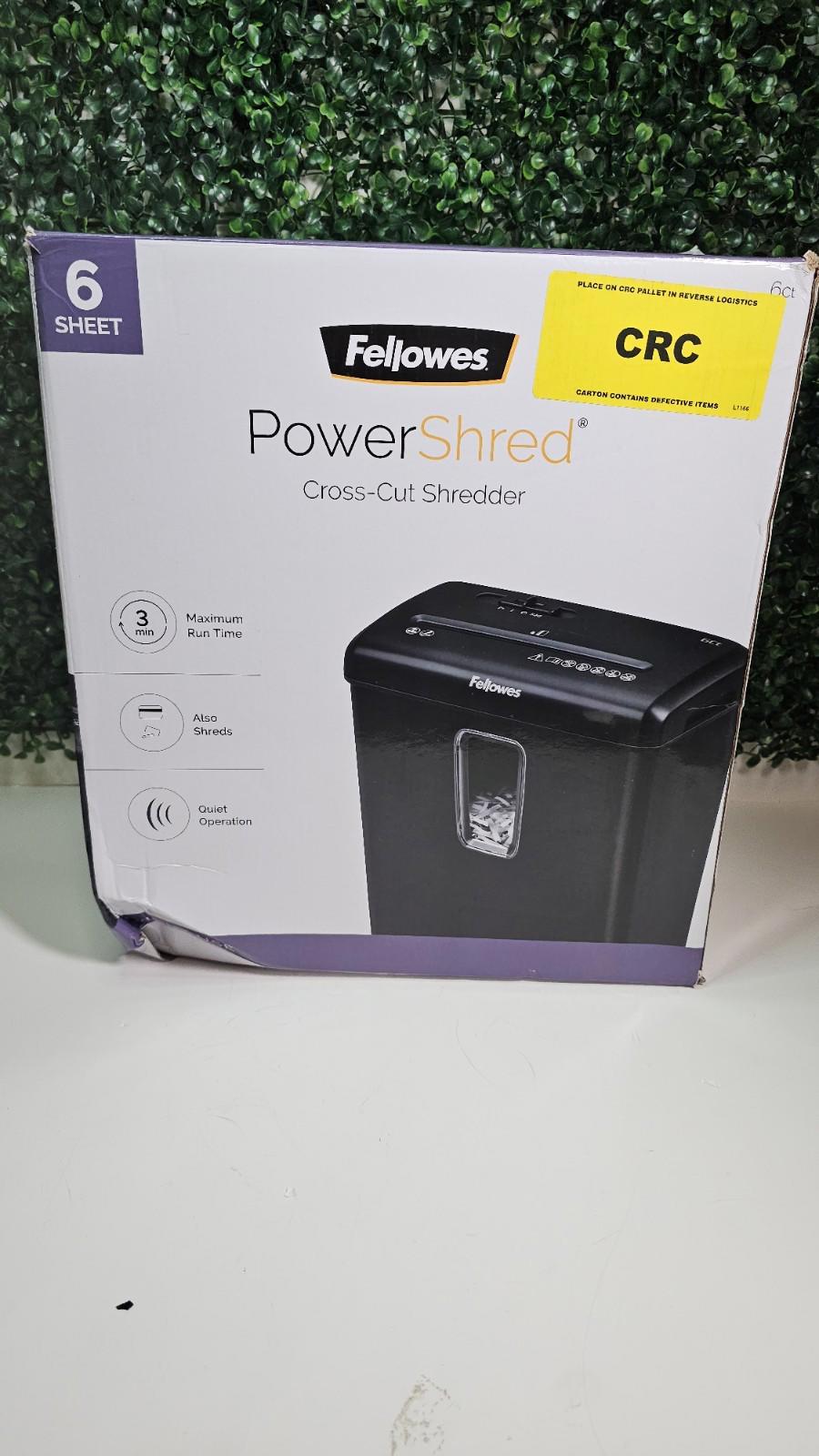 Fellowes PowerShred P30C / 60Cs 6Sheet CrossCut Deskside Shredder with SafeSe