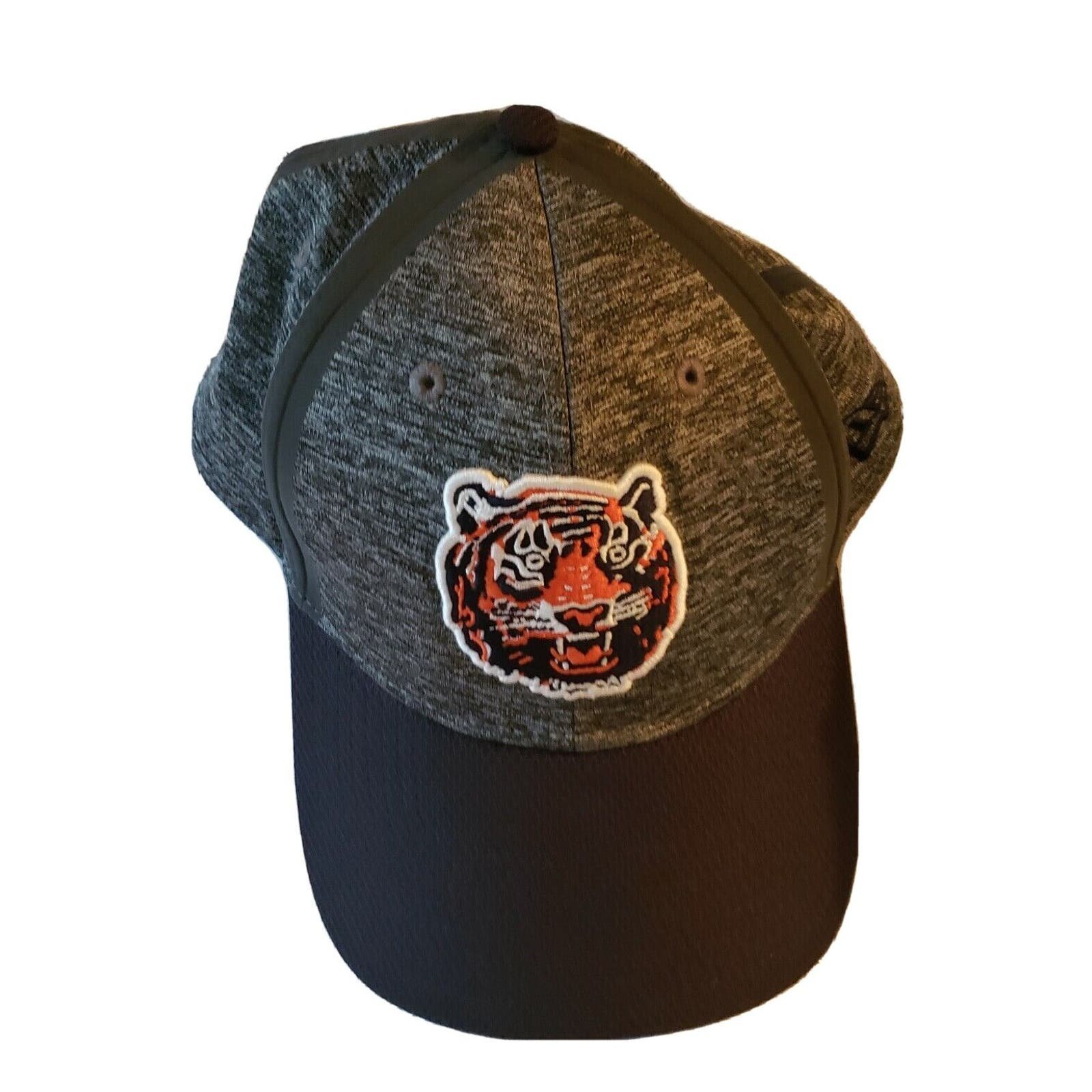 Detroit Tigers MLB New Era Size Med-Large Stretch Flex Fitted Hat 39Thirty Gray