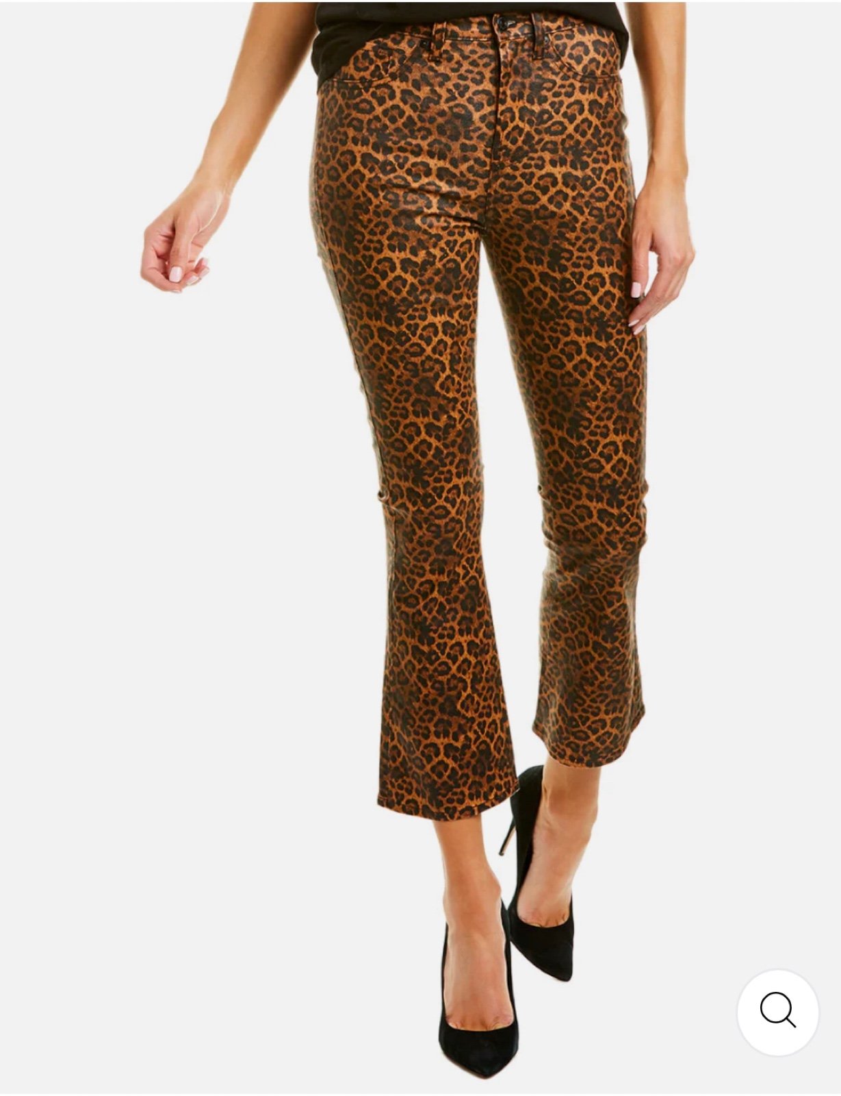 7 for all mankind NWT animal print high rise slim fit kick,sz.27