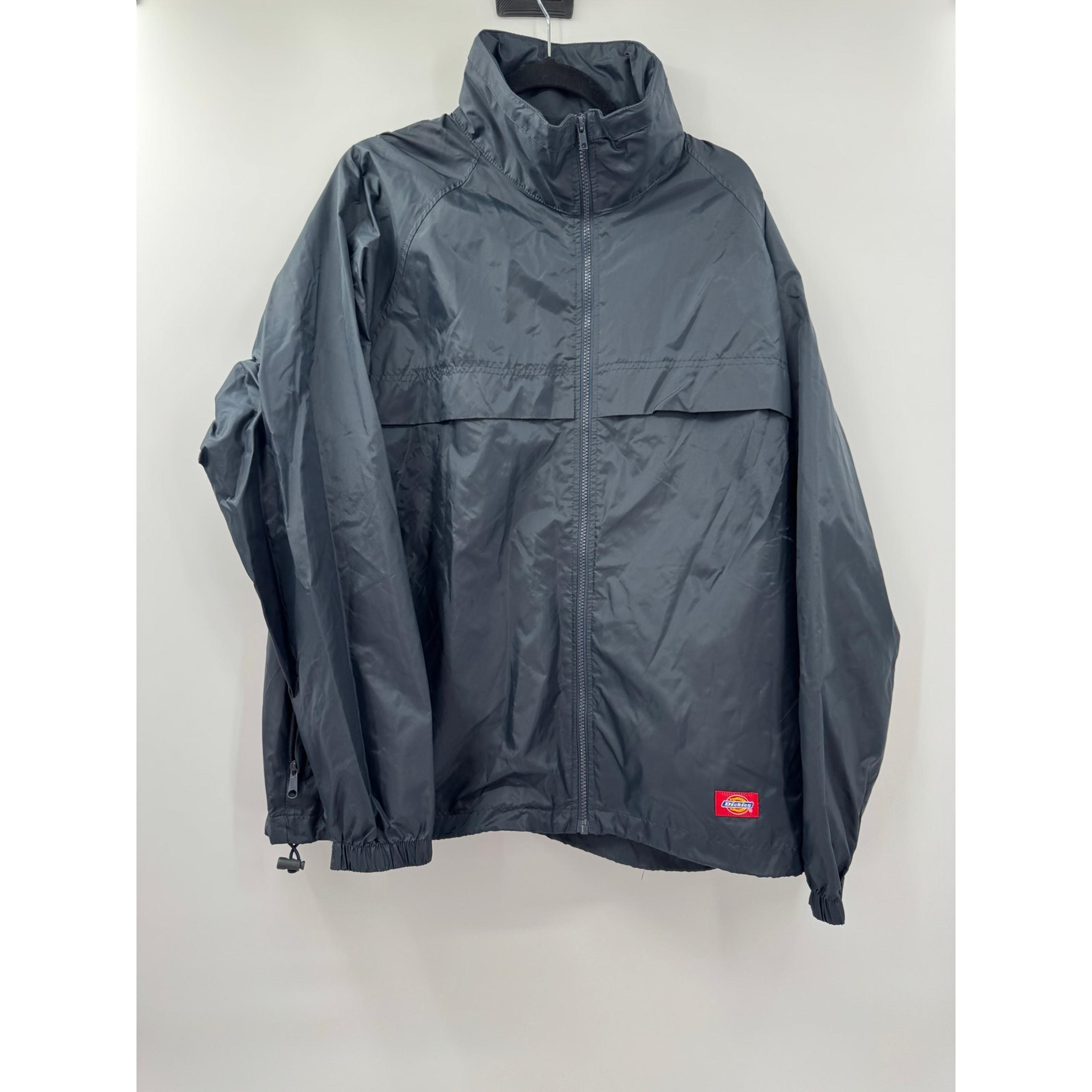 Dickies Y2K Full Zip Men's Black Windbreaker Jacket Sz Large Outdoor Activewear