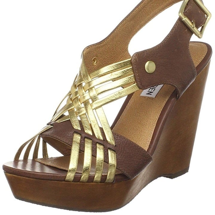 Steve Madden Turnpyke Wedge Sandal Cognac 6.5
