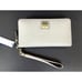 Dooney & Bourke Saffiano Ivory Large Zip Around Wristlet Wallet NEW w/Tag & Box