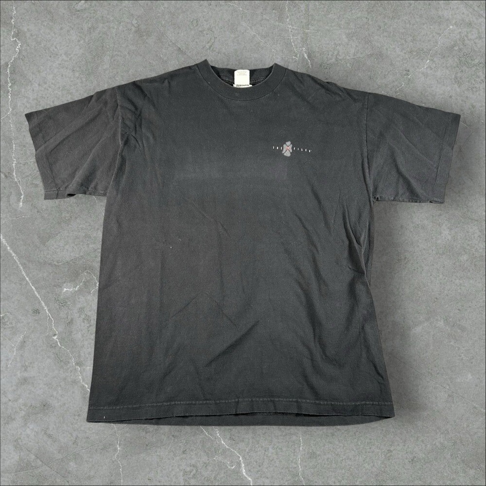 Vintage X Files Shirt Men XL Black 90s Cemetary Stanley Desantis Graveyard Movie
