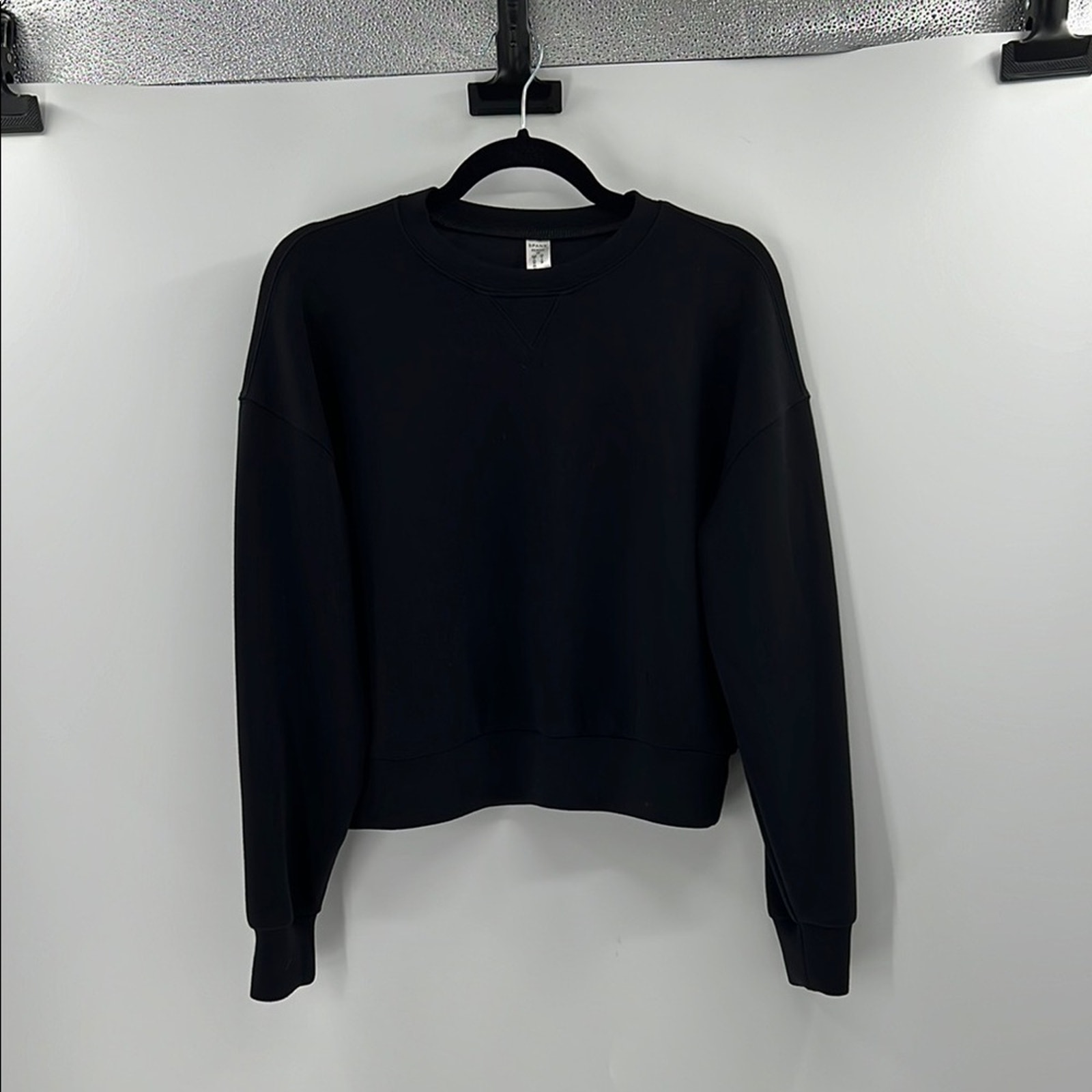 Spanx Women's Airessentials Crewneck Sweatshirt - Black - XS