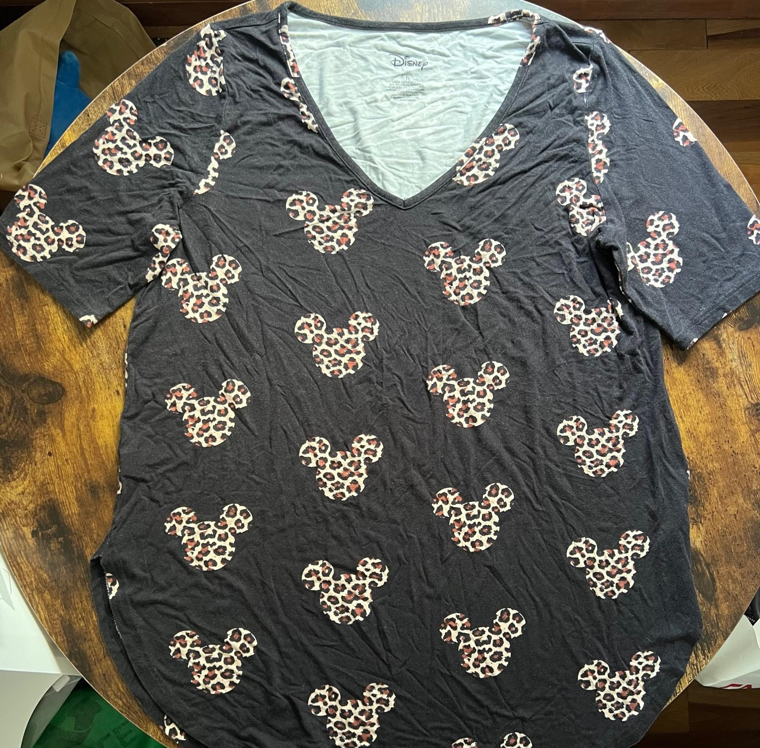 Disney | ladies leopard Mickey sleep shirt. Size: L.