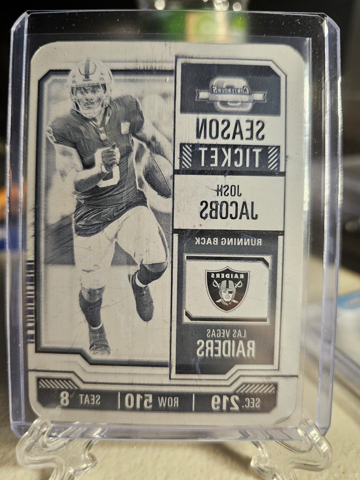 Josh Jacobs 1/1 Contenders Optic printing plate