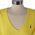 Ralph Lauren Men’s Yellow V-neck Ribbed 100% Pima Cotton Sweater