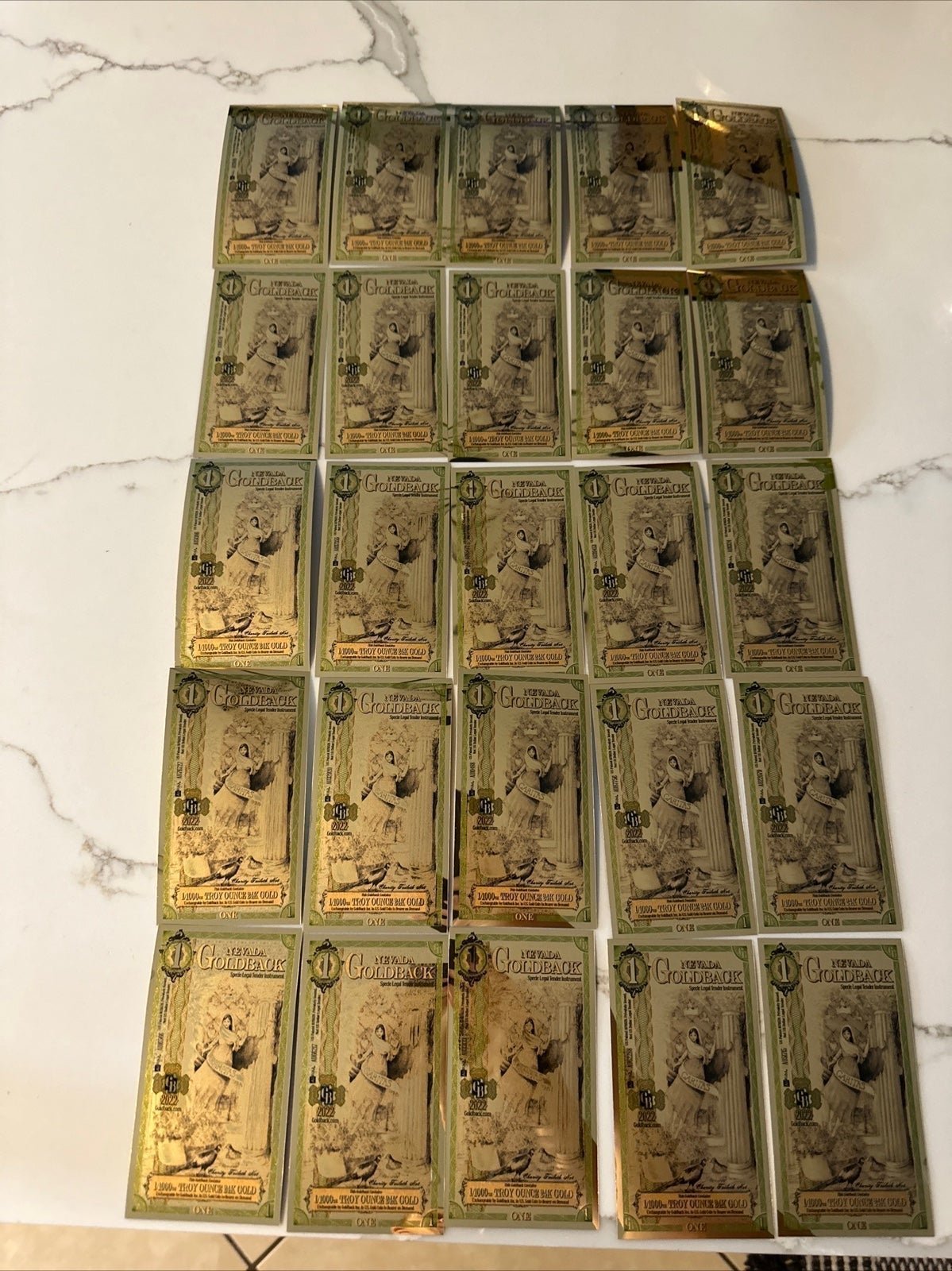 Lot of 25 Nevada 1 goldbacks
