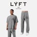 LYFT Lift Pile Fabric Gray Set Up T-Shirt Long Pants
