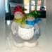Vintage Frosted Glass Snowman Figurine Bundle Of 7