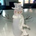 Vintage Frosted Glass Snowman Figurine Bundle Of 7
