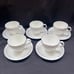 5 Set 1963 Royal Worcester “ Bridal Lace” Tea Cups & Saucers - Vintage Mint