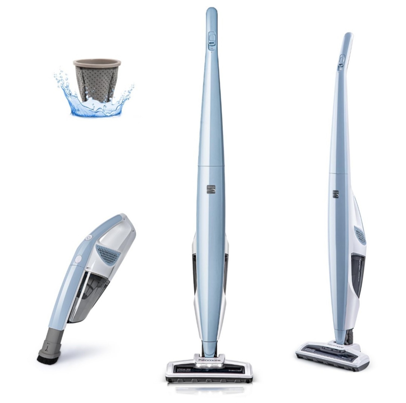 Kenmore DS1020 16V Cordless Stick Vacuum Lightweight 2-in-1 Handheld